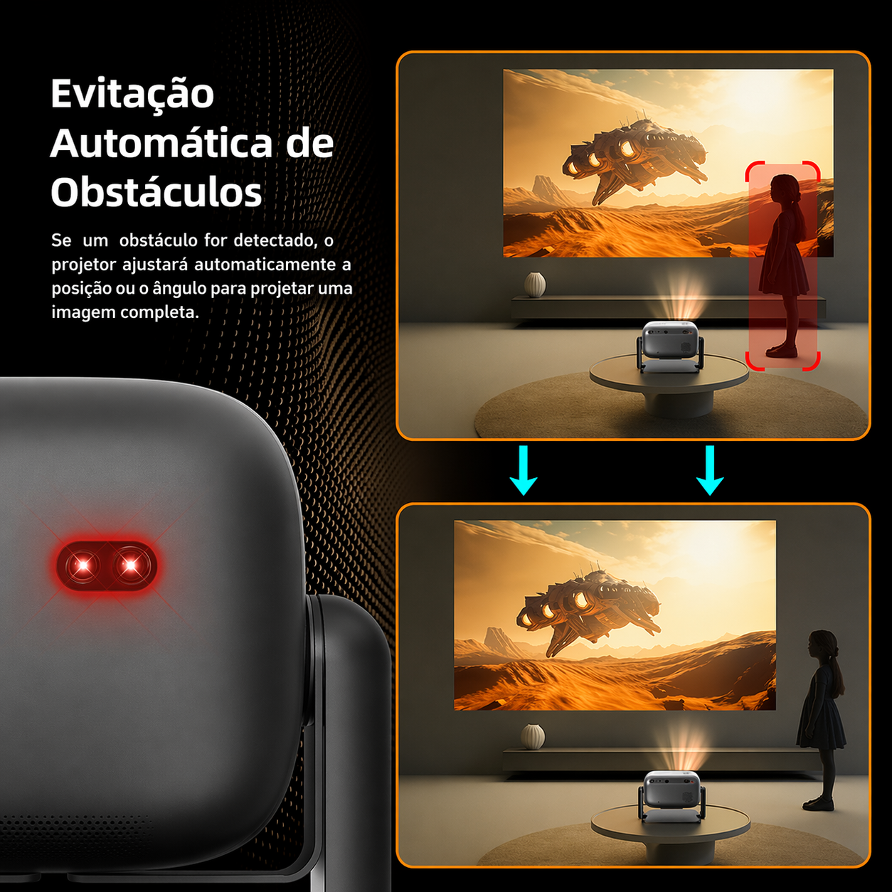 Projetor Bettdow AC1060 4K — detalhes do produto